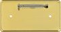 GS084773 - 1 5/8" x 3" Metal Frame Badge Pin Back Gold