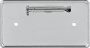 SN084773 - 1 5/8" x 3" Metal Frame Badge Pin Back Silver