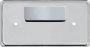 SN084747 - 1 5/8" x 3" Metal Frame Badge Magnet Silver