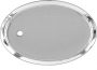 SP314998 - 1 15/16" x 2 2/4" Plastic Oval Frame Badge Silver Finish